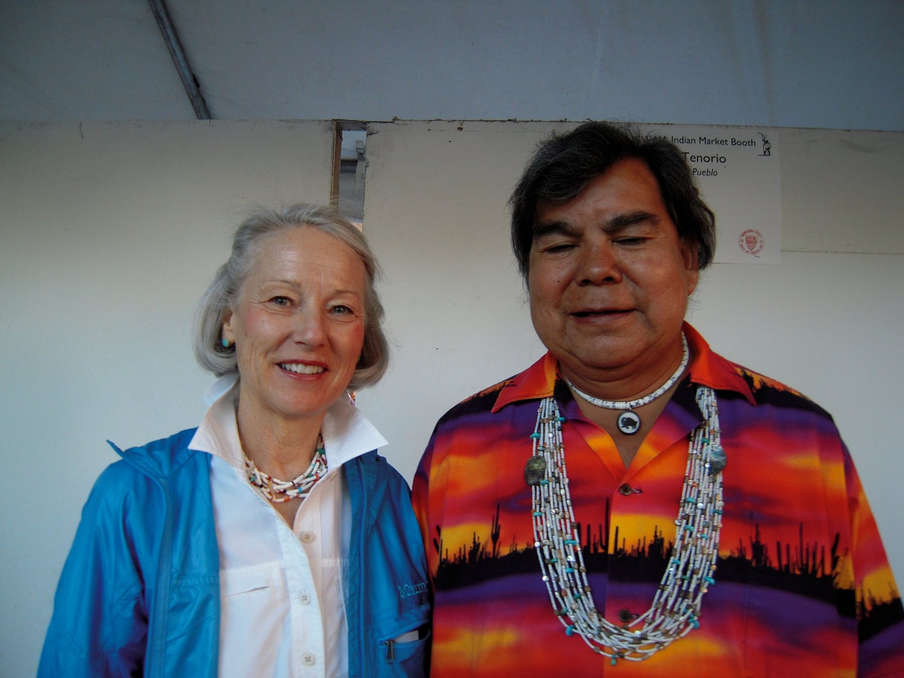 Judith Lavender and Kewa artist Robert Tenorio